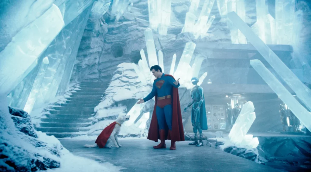 David Corenswet plays Superman in James Gunn's new film.