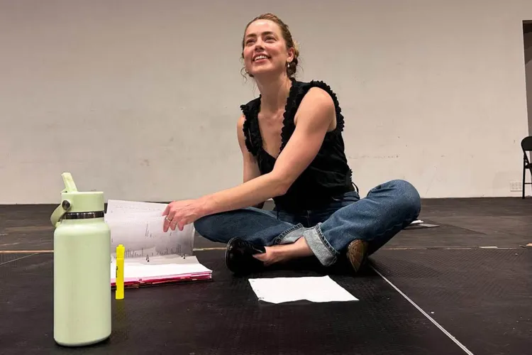 Amber Heard prepares for the Williamstown Theatre Festival.