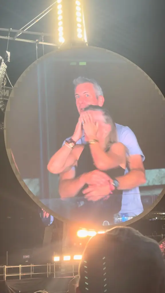 When the two realized they were on the kiss cam, their horrified expressions went viral.
TikTok/@instaagraace