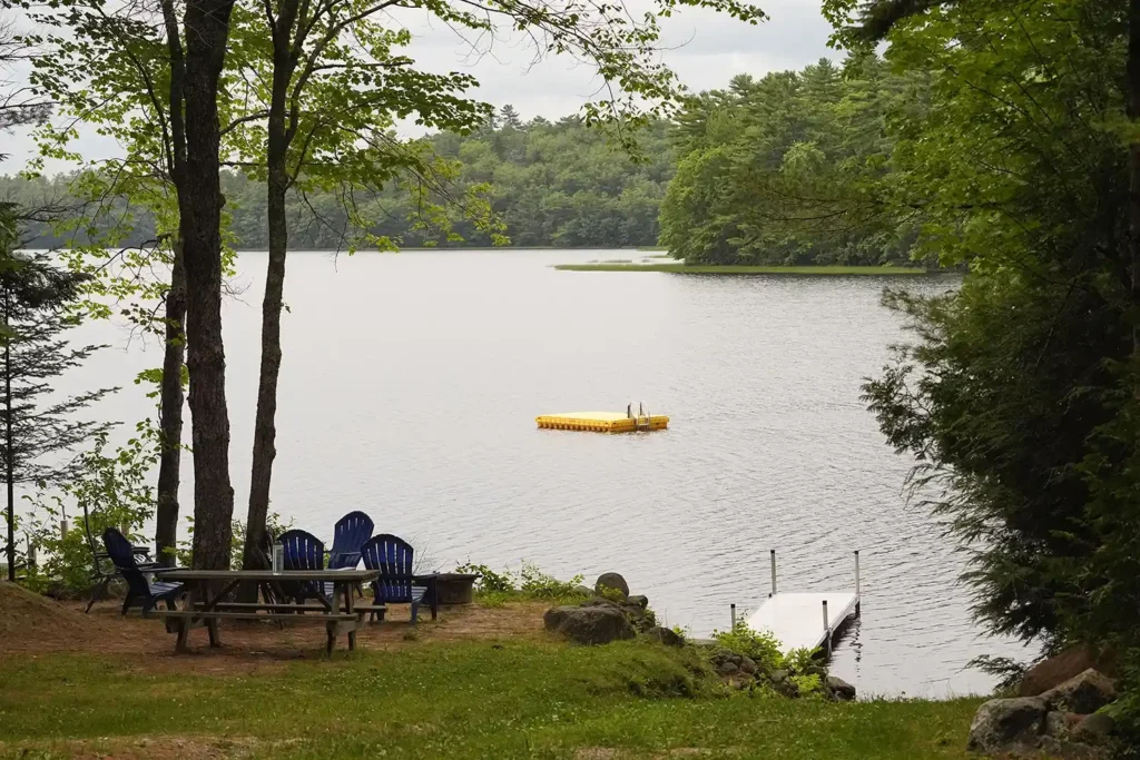 A photo of Crawford Pond in Maine.